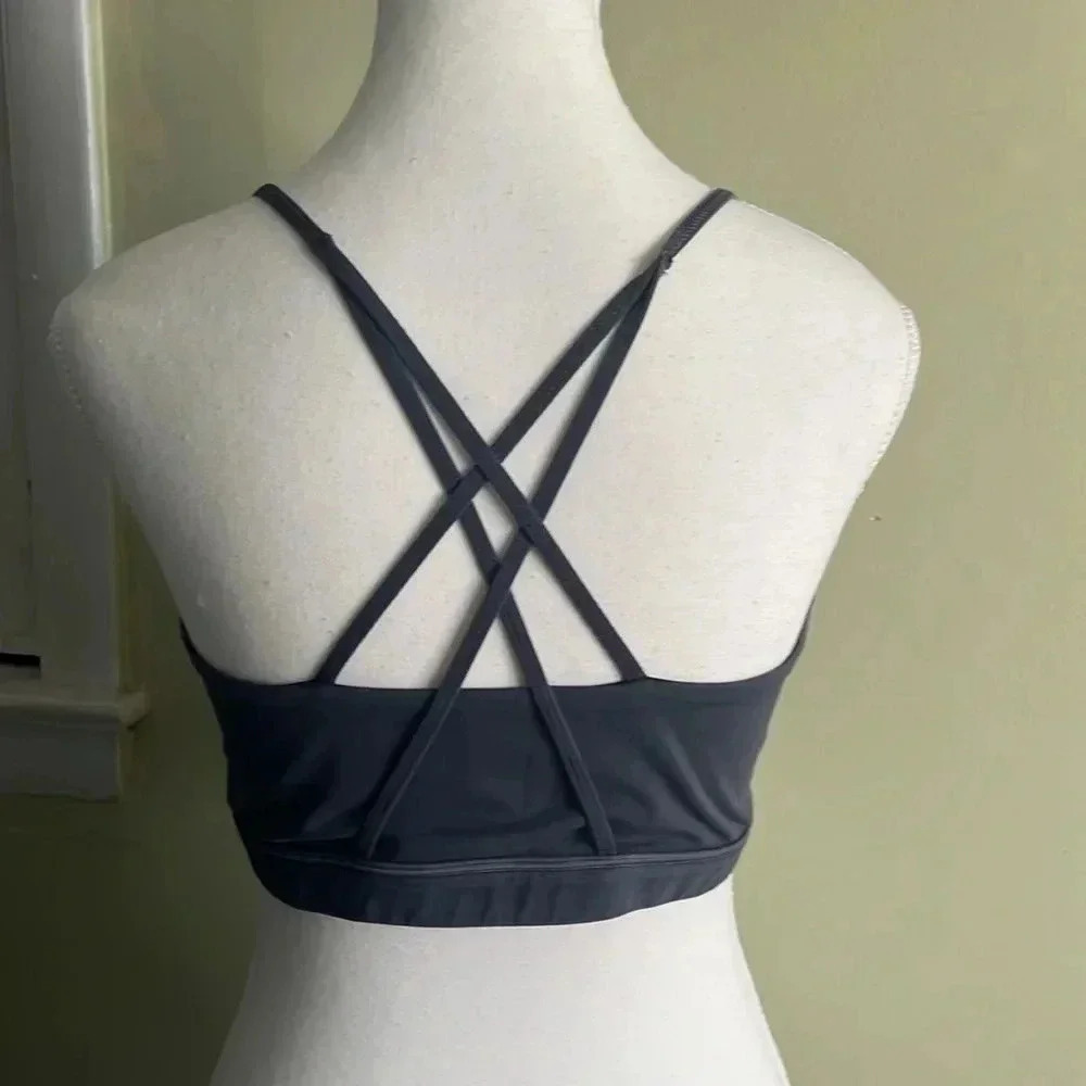 We over Me strappy washed black sports bra - Picture 1 of 13